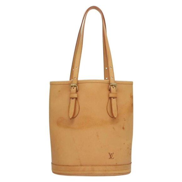 LOUIS VUITTON Nomad leather Bucket PM Shoulder Bag Beige M85001 LV Auth 132875 - Picture 2 of 16